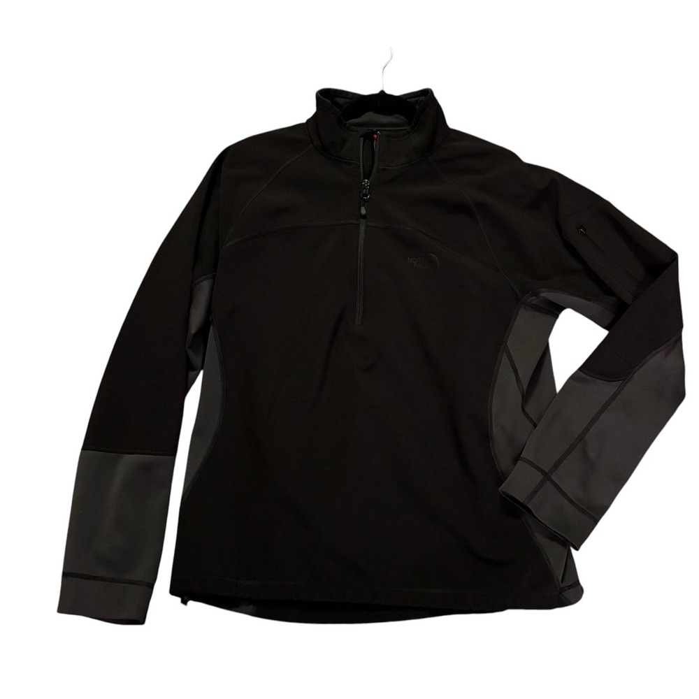 The North Face Jacket Soft Shell 1/4 Zip pullover Men's Large Black